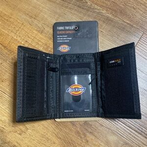 Dickies black fabric trifold classic capacity wallet
NWT